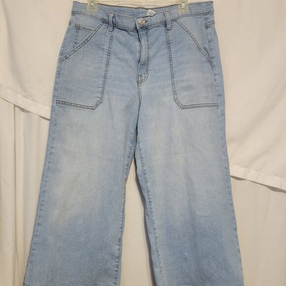 Time and Tru Denim - Time and Tru High Rise Jeans Wide Leg 16 Blue denim bell bottoms vtg-inspired